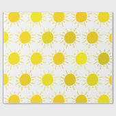 Sonnenschein Whimsical Yellow Sun Geburtstagsparty Geschenkpapier (Flach)