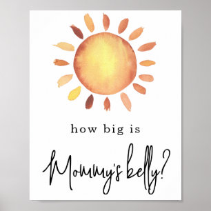 Sonnenschein Wie groß ist Mommys Bauch Poster