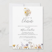 Sonnenschein-Wildblume im Herbst Feiern wir Party Einladung (Vorderseite)