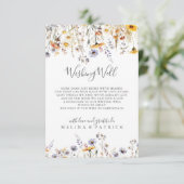 Sonnenschein-Wildblume im Herbst Hochzeit wünschen Begleitkarte (Stehend Vorderseite)