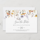 Sonnenschein-Wildblume im Herbst Horizontal Hochze Save The Date (Vorderseite)