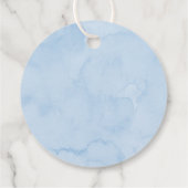 Sonnenschein Wolken Blue Boy Baby Dusche Geschenkanhänger (Rückseite)