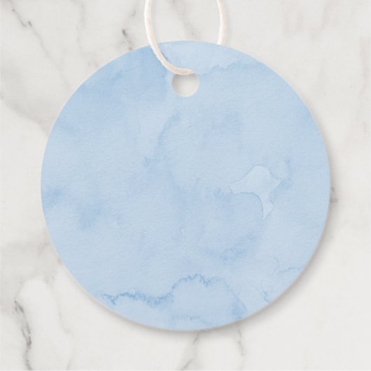 Sonnenschein Wolken Blue Boy Baby Dusche Geschenkanhänger (Rückseite)