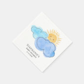 Sonnenschein Wolken Blue Boy Baby Dusche Serviette (Ecke)