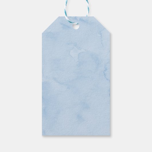 Sonnenschein Wolken Blue Boy Geburtstag Geschenkanhänger (Rückseite)