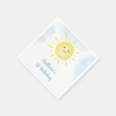 Sonnenschein Wolken Blue Boy Geburtstag Serviette (Ecke)