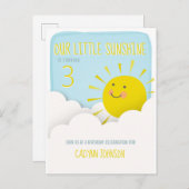 Sonnenschein Wolken Blue Sky Geburtstag Einladungspostkarte (Vorne/Hinten)