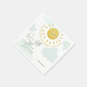 Sonnenschein-Wolken Geschlechtsneutrale Babydusche Serviette (Ecke)