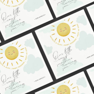 Sonnenschein-Wolken Geschlechtsneutrale Babydusche Serviette
