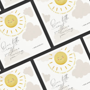 Sonnenschein-Wolken Geschlechtsneutrale Babydusche Serviette