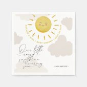 Sonnenschein-Wolken Geschlechtsneutrale Babydusche Serviette (Vorderseite)