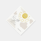 Sonnenschein-Wolken Geschlechtsneutrale Babydusche Serviette (Ecke)