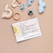 Sonnenschein Wolken Girl Books für kleine Kinder Begleitkarte