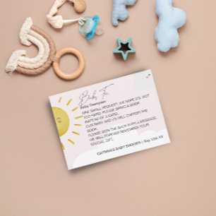 Sonnenschein Wolken Girl Books für kleine Kinder Begleitkarte