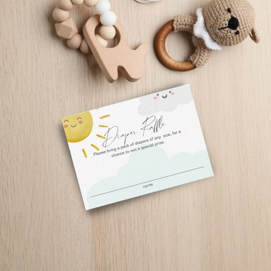 Sonnenschein Wolken neutraler Windelruder Klein Begleitkarte