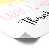 Sonnenschein Wolken Pink Girl Cards & Gifts Zeiche Poster (Ecke)