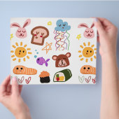 Sonnenschein, Wolken, Sterne, Bären, Bücher Flyer (Hand)