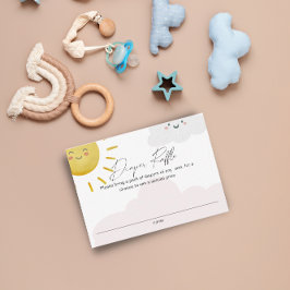 Sonnenschein Wolken Windelwindung Kleiner Begleitkarte