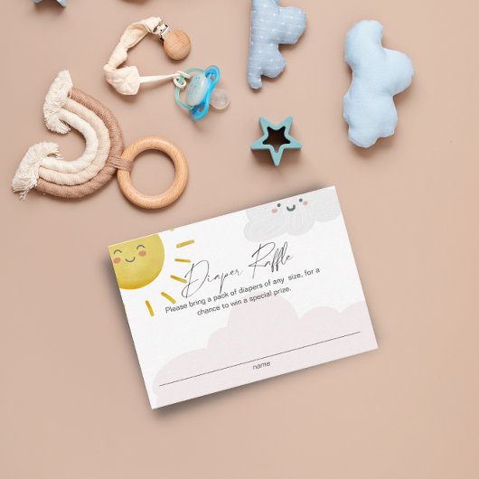 Sonnenschein Wolken Windelwindung Kleiner Begleitkarte