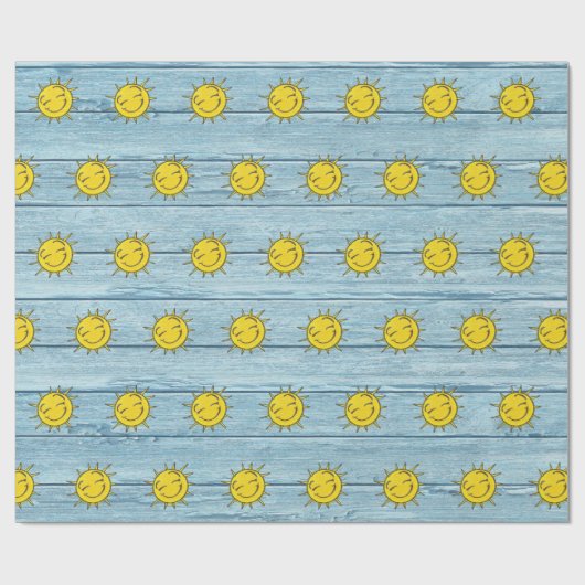 Sonnenschein Wrapping Papier Driftwood Beach. Geschenkpapier (Flach)