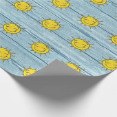 Sonnenschein Wrapping Papier Driftwood Beach. Geschenkpapier (Ecke)