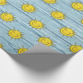 Sonnenschein Wrapping Papier Driftwood Beach. Geschenkpapier (Ecke)