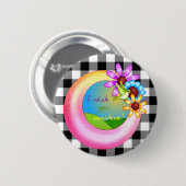 Sonnenschein-Wunsch-Pixel-Kunst Button (Vorne & Hinten)