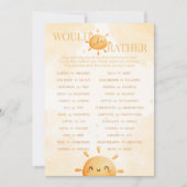 Sonnenschein würde sie eher ein Baby Duschspiel Einladung (Vorderseite)