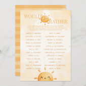 Sonnenschein würde sie eher ein Baby Duschspiel Einladung (Vorne/Hinten)