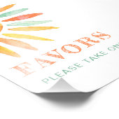 Sonnenschein-Zeichen für Wasserfarben Niedliche So Fotodruck (Ecke)