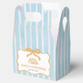 Sonnenscheinblaue Gingham-Geburtstagsfeier Geschenkschachtel (Geöffnet)