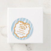 Sonnenscheinblaue Gingham-Geschenkanhänger für Geb Geschenkanhänger (Beispiel)