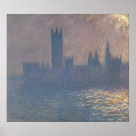 Sonnenscheineffekt des Parlaments durch Monet Poster