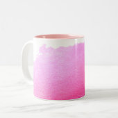 Sonnenscheinkaffee-Zitatrosa des gutenmorgens Zweifarbige Tasse (Vorderseite Links)