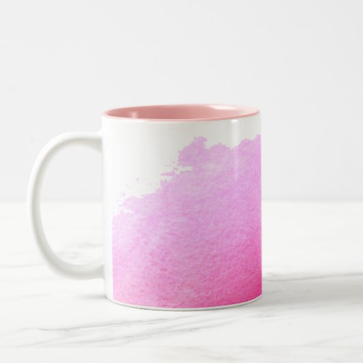 Sonnenscheinkaffee-Zitatrosa des gutenmorgens Zweifarbige Tasse (Links)