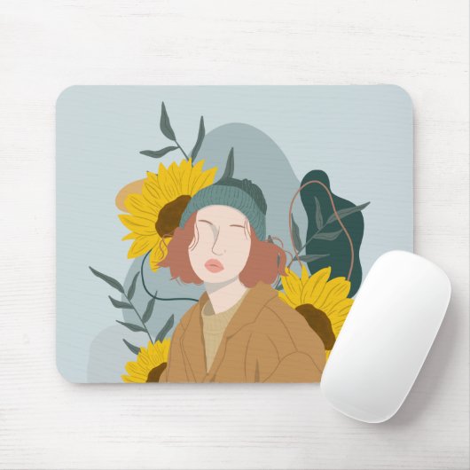 Sonnenscheinmädchen Mousepad (Mit Mouse)