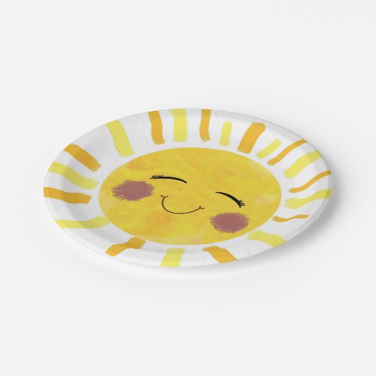 Sonnenscheinpapier Pappteller (Schrägansicht)