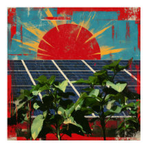 Sonnenscheinrevolution - Solarpunk-Poster