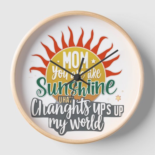 Sonnenscheinuhr der Mama Uhr (Vorderseite)