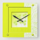 SonnenscheinWall-Uhr Quadratische Wanduhr (Vorderseite)