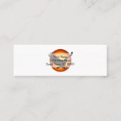 Sonnenscheinwerfer-Silhouette - Hintergrundfarbe a Mini Visitenkarte (Vorderseite)