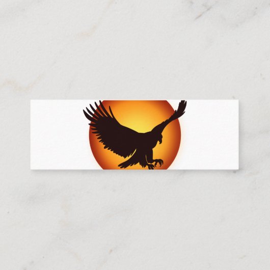 Sonnenscheinwerfer-Silhouette - Hintergrundfarbe a Mini Visitenkarte (Rückseite)