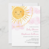 Sonnenscheinwolken Mädchendusche Einladung (Vorderseite)