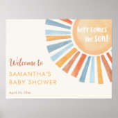 Sonnenschienenjunge Babydusche hier kommt der Sohn Poster (Vorne)