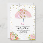 Sonnenschirm April Dusche Kinderdusche Einladung (Vorderseite)