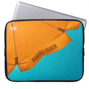 Sonnenschirm aus Orangenbanane Laptopschutzhülle