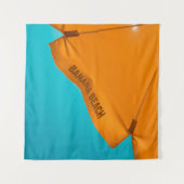 Sonnenschirm aus Orangenbanane Wandteppich (Vorderseite (Horizontal))