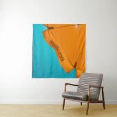 Sonnenschirm aus Orangenbanane Wandteppich (Beispiel (Horizontal))