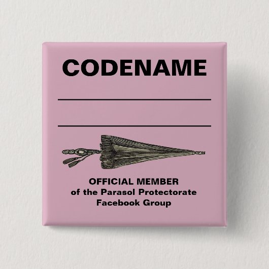 Sonnenschirm-Protektorats-Code-Namen-Knopf Button (Vorderseite)