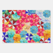 Sonnenschirme am Sandstrand Geschenkpapier Set (Vorderseite 3)